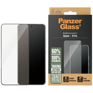 Protetor de Ecrã PanzerGlass Ultra-Wide Fit para Xiaomi 15 Pro - Borda Preta