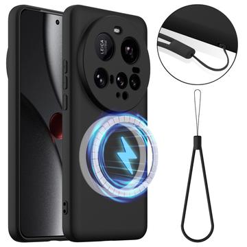 Capa de silicone líquido para Xiaomi 15 Ultra - Compatível com MagSafe - Preta