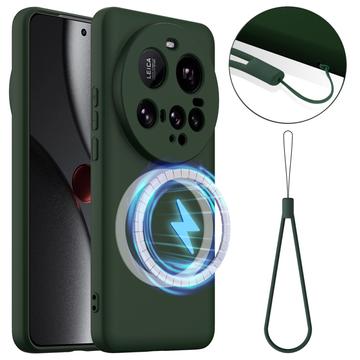 Capa de silicone líquido para Xiaomi 15 Ultra - Compatível com MagSafe - Verde Escuro