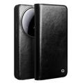 Capa de Pele Tipo Carteira Qialino Classic para Xiaomi 15 Ultra - Preto