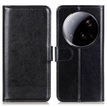 Capa tipo carteira com fecho magnético para Xiaomi 15 Ultra - Preto