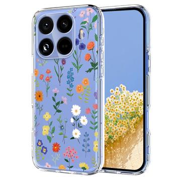 Capa em TPU com padrão floral para Xiaomi 15T Pro