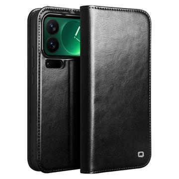 Capa de Pele Tipo Carteira Qialino Classic para Xiaomi 17 Pro Max - Preto