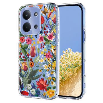 Capa em TPU com padrão floral para Xiaomi Redmi 15C - Lírios