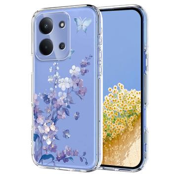 Capa em TPU com padrão floral para Xiaomi Redmi 15C