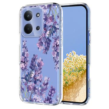 Capa em TPU com padrão floral para Xiaomi Redmi 15C - Glicínia