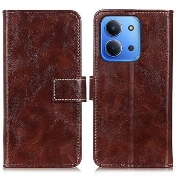 Xiaomi Redmi 15C Capa para carteira com suporte - Castanho