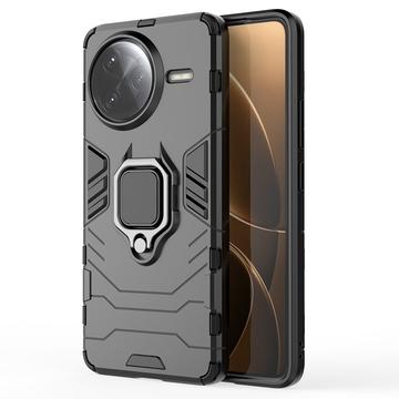 Bolsa Híbrida para Xiaomi Redmi K80 Pro/Poco F7 Ultra com Anilha - Preto