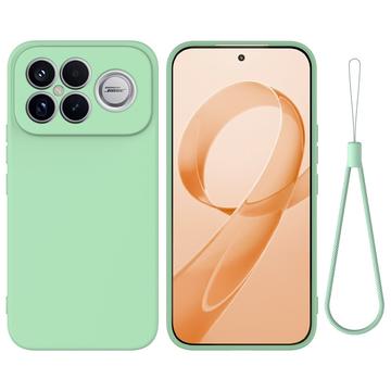 Capa de silicone líquido com correia de mão para Xiaomi Redmi K90 Pro Max/Poco F8 Ultra