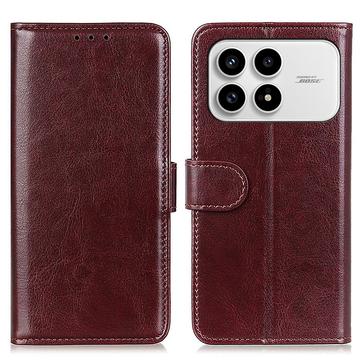 Xiaomi Redmi K90/Poco F8 Pro Capa para carteira com suporte - Castanho
