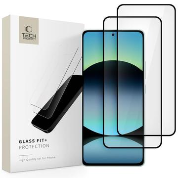 Protetor de ecrã de vidro temperado Xiaomi Redmi Note 14 4G/5G Tech-Protect Glass Fit+ - 2 unid. - Preto