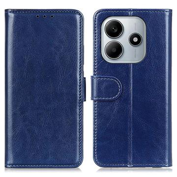 Capa tipo carteira com fecho magnético para Xiaomi Redmi Note 14 4G - Azul