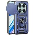 Capa Híbrida de Anel Rotativo com Proteção de Câmera para Xiaomi Redmi Note 14 Pro 5G/Poco X7 - Azul