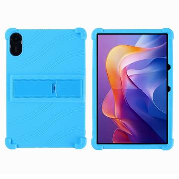 Xiaomi Redmi Pad 2 Capa de silicone com suporte para os pés - Azul claro
