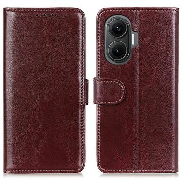 Xiaomi Redmi Turbo 4 Pro Capa para carteira com suporte - Castanho