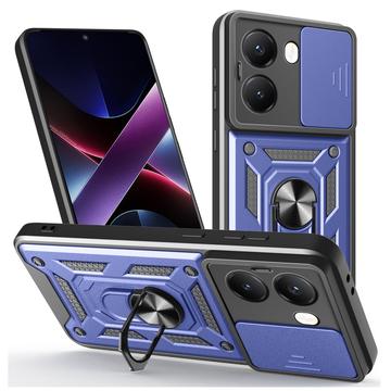 Capa Híbrida de Anel Rotativo com Proteção de Câmera para Xiaomi Redmi Turbo 4/Poco X7 Pro