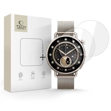 Protetor de ecrã de vidro temperado Xiaomi Watch S4 Tech-Protect Glass Fit+ - 41mm - 2 unid. - Transparente