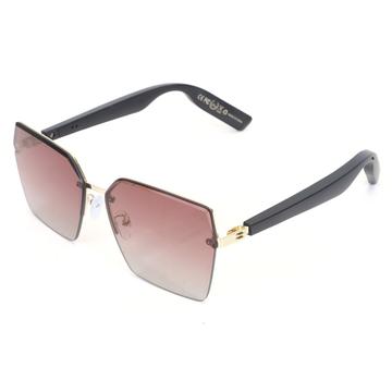 Óculos inteligentes Y10 com Bluetooth 5.3, microfone, proteção UV - Preto