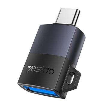 Yesido GS31 Adaptador USB 3.0 para USB-C OTG 18W - Preto