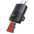 Yesido GS37 Leitor de cartões TF USB-C com cordão de pescoço - Adaptador OTG Plug-and-Play de 480 Mbps