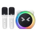 Yesido YSW36 Cute Ears Coluna de karaoke Bluetooth 5.3 com microfones duplos para crianças - Branco