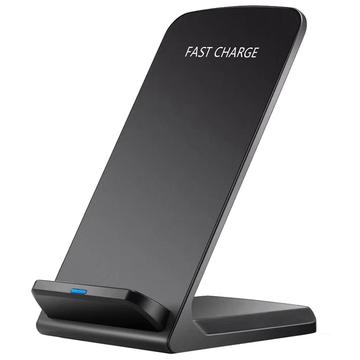 Carregador sem fios Z2 15W Suporte de carregamento rápido para telemóvel para iPhone Samsung Huawei Xiaomi - Preto