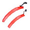ZTTO ZT03 2Pcs Bike Fender Set Frente + Traseira Bike Mud Guard com Tail Light (com acessório de instalação) - Vermelho