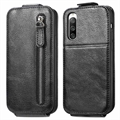 Bolsa Tipo Flip Vertical com Fecho-Éclair para Xiaomi Redmi 10C - Preto