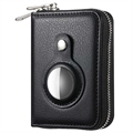 Carteira Zipper com Suporte Apple AirTag e RFID - Preto