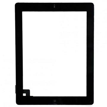 Vidro de Ecrã e Ecrã Táctil para iPad 2 - Preto