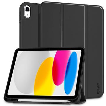 Capa dobrável com três dobras para caneta Tech-Protect SmartCase para iPad 2022/2025 - Preto