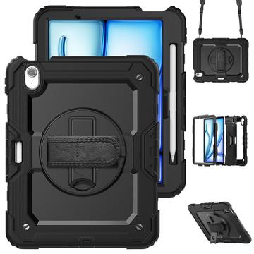 Capa híbrida Tech-Protect Solid360 para iPad Air 11 2024/2025 com correia - Preto