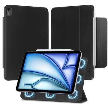 Capa dobrável tripla magnética para iPad Air 11 2024/2025/Air 2020/2022 Tech-Protect SmartCase - Preto
