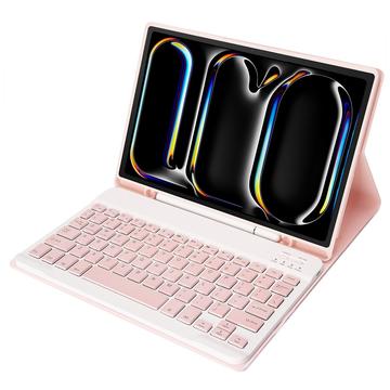 Bolsa com Teclado Bluetooth para iPad Pro 11 2024/2025 - Cor-de-Rosa