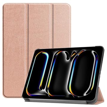 Bolsa Fólio Inteligente Tri-Fold para iPad Pro 13 2024/2025 - Cor-de-Rosa Dourado
