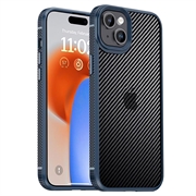 Capa Híbrida iPaky para iPhone 15 Plus - Fibra de Carbono