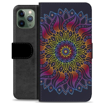 Bolsa tipo Carteira para iPhone 11 Pro  - Mandala Colorida