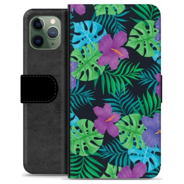 Bolsa tipo Carteira para iPhone 11 Pro  - Flores Tropicais