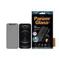 iPhone 12/12 Pro PanzerGlass Capa CamSlider Privacy Protetor de ecrã de vidro temperado - Borda preta