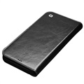 Capa de Pele tipo Carteira Qialino Classic para iPhone 12/12 Pro - Preto
