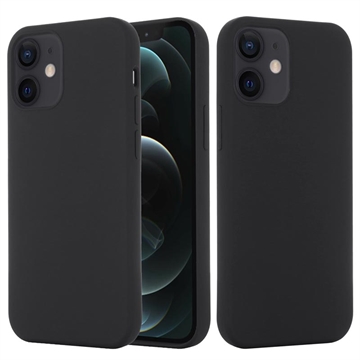 Capa de silicone líquido para iPhone 12 Mini - Compatível com MagSafe - Preta