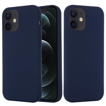 Capa de silicone líquido para iPhone 12 Mini - Compatível com MagSafe - Azul Escuro