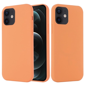 Capa de silicone líquido para iPhone 12 Mini - Compatível com MagSafe - Cor-de-Laranja