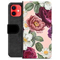 Bolsa tipo Carteira - iPhone 12 mini - Flores Românticas