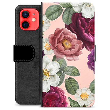 Bolsa tipo Carteira - iPhone 12 mini - Flores Românticas