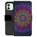 Bolsa tipo Carteira para iPhone 12  - Mandala Colorida