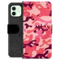 Bolsa tipo Carteira para iPhone 12  - Camuflagem Rosa