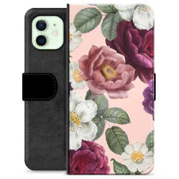 Bolsa tipo Carteira para iPhone 12  - Flores Românticas