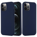 Capa de silicone líquido para iPhone 12/12 Pro - Compatível com MagSafe - Azul Escuro