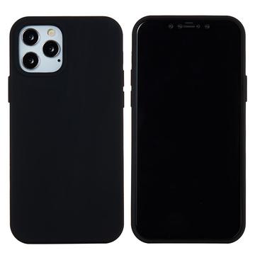 Capa de Silicone Líquido para iPhone 12 Pro Max - Preto